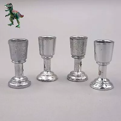 X4 Playmobil Chrome Cup Medieval Chalice Glass 3130 3261 3262 3263 3267... • $5.28