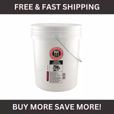 White Plastic 5 Gallon Food Safe Bucket For Water Paint And Food • $8.70