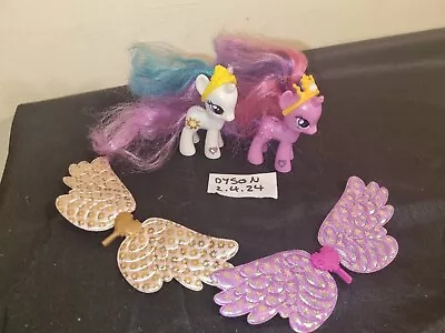 Hasbro My Little Pony Princesses Celestia & Twilight Sparkle With Fabric Wings • £5