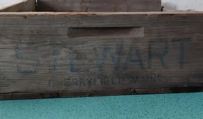 Vintage Wooden Crate Wyman Stewart Cherryfield Maine Blueberry Crate Damaged • $22.49