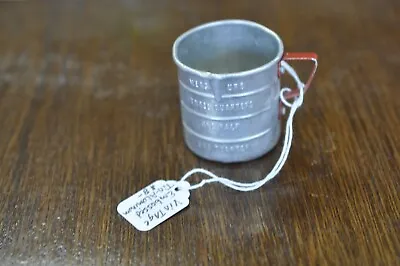 Vintage Embossed Tin- Aluminum 1.75 Tall X 1.75 Round Small Bucket • $6.40