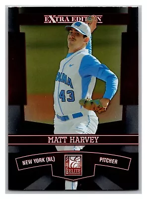 2010 Donruss Elite Extra Edition Matt Harvey #46 New York Mets UNC Tar Heels RC • $1.15