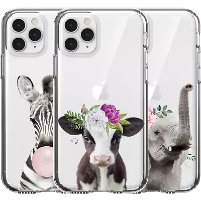 $18.95 • Buy Silicone Cover Case Super Cute Animals Baby Cow Elephant Zebra Flowers Gum