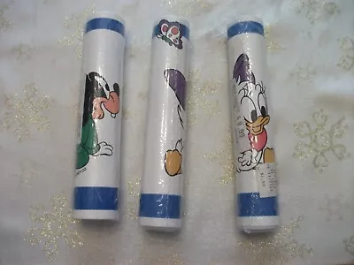 3 Vintage Disney Babies Wall Paper Border Rolls Mickey Mouse WB931 Nursery Decor • $8.95