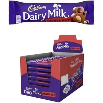 Cadbury DAIRY MILK FRUIT AND NUT.BOX OF 24 ×49g.BEST OFFER. Date05/03/2024 • £14.99