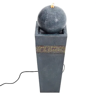 £99.95 • Buy 220V Garden Water Feature Fountain LED Ball Tower Patio Decor Electric Power UK