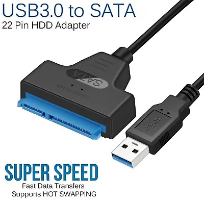 $11.60 • Buy USB 3.0 To Sata 2.5  HDD SSD Adapter Converter Cable For Hard Drive Connector AU