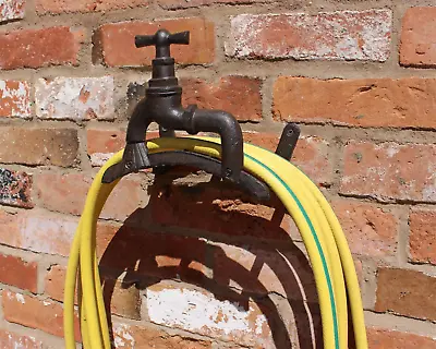 Rustic Cast Iron Wall Mounted Hosepipe Holder • £21.60