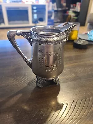Large Antique Meriden Company Coffee Pot Quadruple Silver Plate Tea Creamer Vase • $52.50