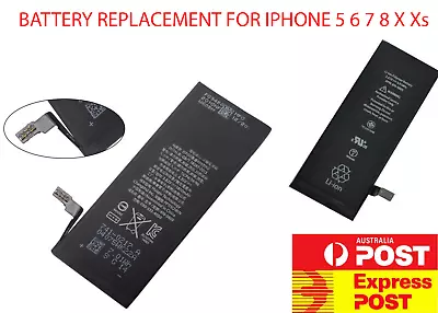 $14.50 • Buy NEW High Quality Battery Replacement For IPhone 5 6 6S 7 8 Plus X Xr Xs Max 11