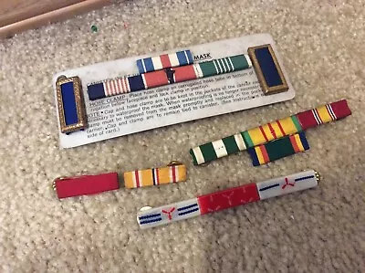 Lot Of Vintage Army Navy USMC US Ribbon Bars (Vietnam Or WW2 ? ) • $10