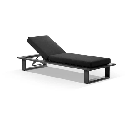 $1090 • Buy Arcadia Aluminium Sun Lounge In Charcoal | Outdoor Daybeds, Patio Modern Coastal