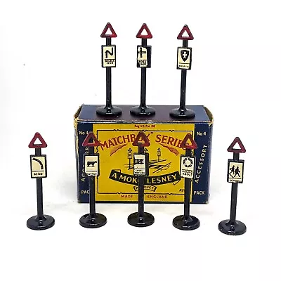 Matchbox Moko Lesney No. 4 Road Signs Set Accessory Pack - Excellent BOXED • $62.11