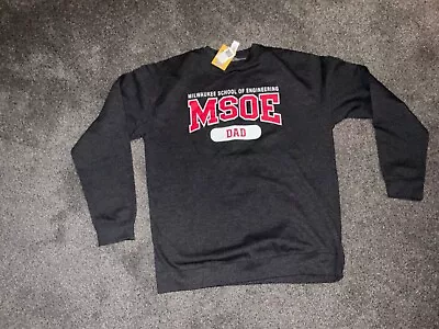 MSOE “DAD” Milwaukee Engineering Crewneck Sweatshirt Men's Sz XL GREY FREE SHIP • $21.75