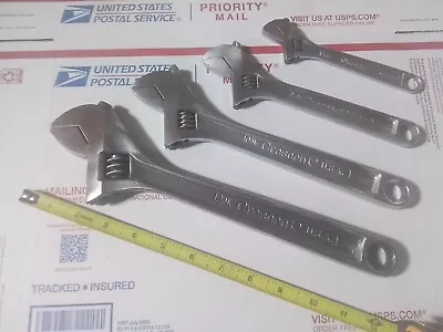 4 Pc Crescent Tools  Adjustable Wrench Set 6  8  10  12  Crescent Made In Usa • $20.50