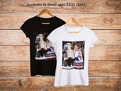 New York Rangers Mark Messier With Lord Stanley Logo Print T - Shirt S - 3XL NEW • $22.99