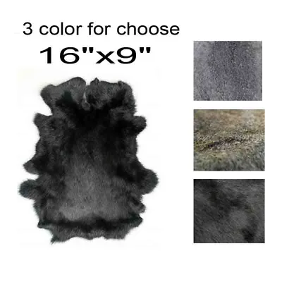 1x Genuine Natural Rabbit Fur Skin Tanned Leather Hides Craft Pelts DIY Material • $5.13