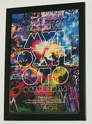 COLDPLAY Framed A4 2011 ` Mylo Xyloto ` ALBUM Original Band Promo ART Poster   • $16.17