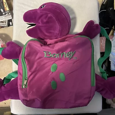 Vintage Barney & Friends Plush Backpack Purple Dinosaur 1990's • $39.69