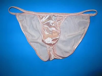 Men's SECOND SKIN Stretch NYLON SATIN String Bikini Underwear BODYAWARE L 36-38 • $18.99