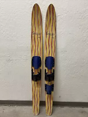 Vintage 67  Swinger Lake Region Wood Water Skis. Made In U.S.A. • $149.99