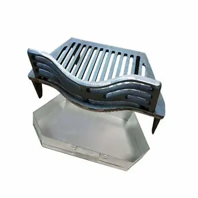 Cast Iron Joyce Fire Grate Detachable Coal Guard & Ashpan For 18  Fireplaces • £59.39