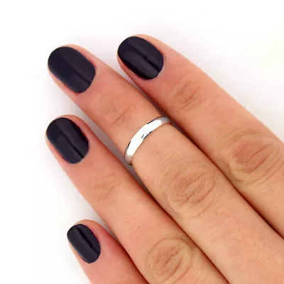 Sterling Silver 925 Simple Knuckle Ring Above Band Plain Midi RingT35 • $16.99