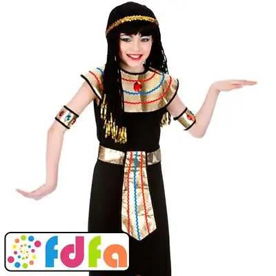 Wicked Egyptian Queen Cleopatra Kids Girls Childs Fancy Dress Costume • £11.69