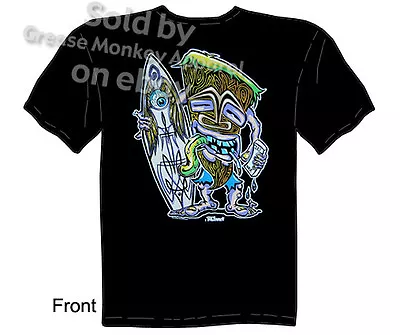$18.78 • Buy Pinstripe Hodad Tiki T-shirt, Tiki Shirt, Kustom Kulture Tee, Sz M L XL 2XL 3XL