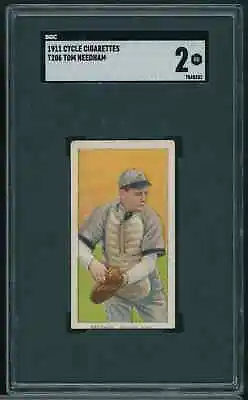 1911 T206 White Border Cycle Rare Back Tom Needham Psa 2 Gd B4 • $800