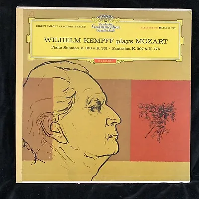 MOZART Piano Sonatas Fantasias - WILHELM KEMPFF - DGG RED STEREO LP TULIP • $7.75