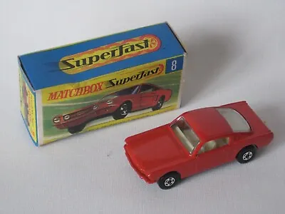 Matchbox Ford Mustang 8 Superfast Orange Red Boxed Rare • $342.25