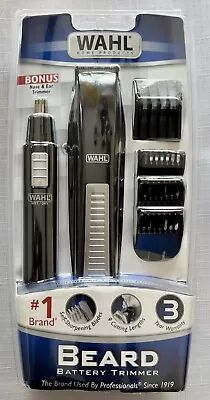 Wahl Beard Mustache & Nose Ear Trimmer New 3 AA Batteries Included- 6 Energizers • $19.99