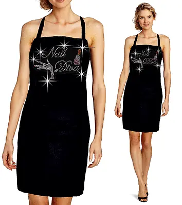 Bling Bling Nail Diva Apron Rhinestones Salon Designer Polish Artist • $25.99