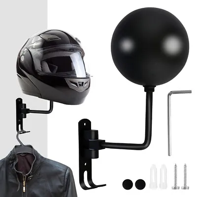 Motorcycle Helmet Rack Holder Jacket Hat Display Stand Wall Mount Hook Hanger~ • $20.59