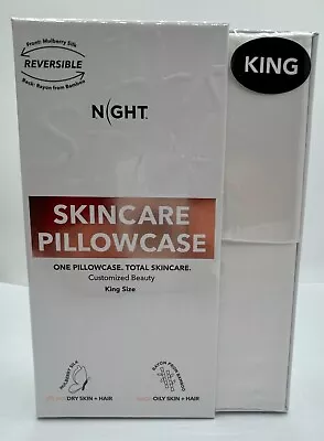 Night Reversible Skincare Pillowcase Mulberry Silk + Rayon From Bamboo NEW • $13.29