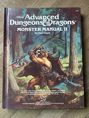 Advanced Dungeons & Dragons Monster Manual II 2 1983 TSR Gary Gygax Book D&D • $79.99