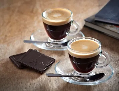 £9.95 • Buy Rayware Entertain 2 X 195ml Glass Espresso Tea Cappuccino Coffee Cup & Saucer 
