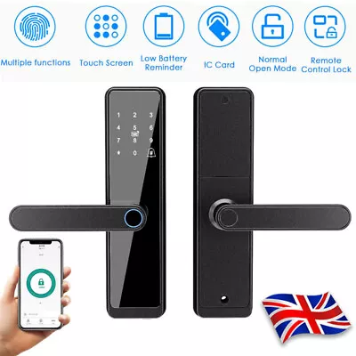 Digital Smart Fingerprint Door Lock Electronic Door Lock Card Key Unlock UK New • £49.45