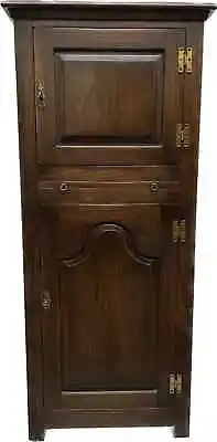 Vintage Oak Double Drinks Cabinet/cupboard With Slide Out Shelf • £450