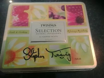 Signed By Stephen Twining Herbal Infusions Tea Tin  New  • $15