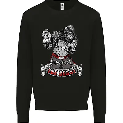 Muay Thai The Beast MMA Mixed Martial Arts Mens Sweatshirt Jumper • $20.19