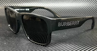 BURBERRY BE4358 300187 Black Dark Grey Men's 57 Mm Sunglasses • $149.85