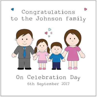 Personalised Adoption Celebration Naming Day Card • £3.95