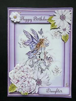 £2.60 • Buy Handmade Pretty Fairy Flower Daughter Birthday Card Topper  For Card Making
