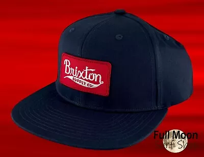 New Brixton Gomez MP Adjustable Navy Snapback Mens Cap Hat • $26.95