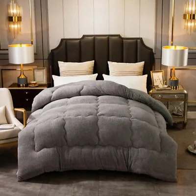 2020 Home Lamb Velvet Fabric Warm Winter Wool Quilt Thick Down Duvet Blanket • £198.66