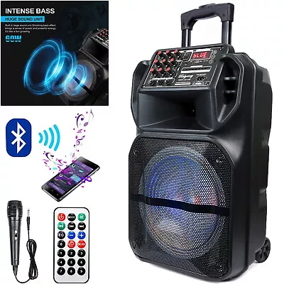 Portable Bluetooth Speaker 12  15  Loud Subwoofer Party Sound Box Karaoke System • $95.99