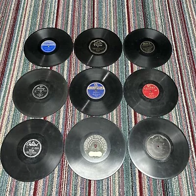 Lot Of 9 VICTROLA Player Records 10  78rpm…miscellaneous Lot • $8.99