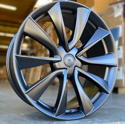 19 X8.5 Matte Black Rims 5x114.3 ET35 CB64.1 Fit Tesla Model 3 Model Y Set Of 4 • $840